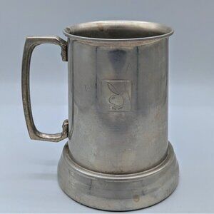 Vintage Playboy Bunny Tankard Aluminum Stein Mug W/ Glass Bottom 1970